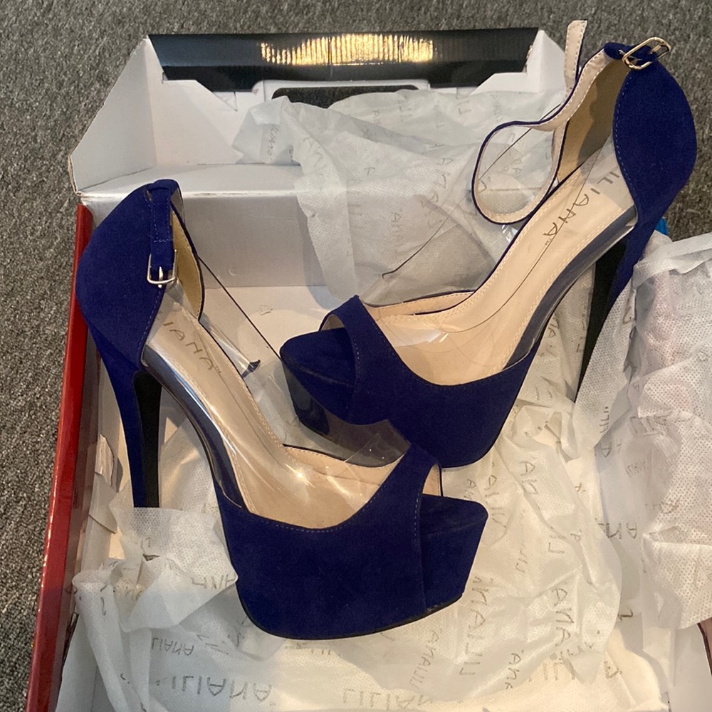 Blue & Clear High Heels